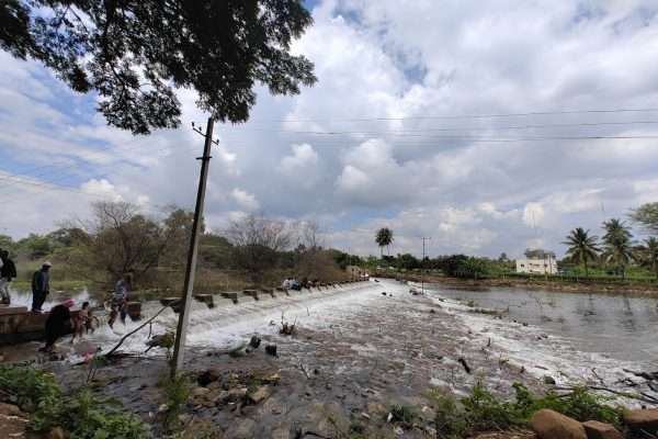 Hoskote water flowing falls
